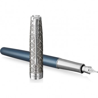 Ручка перьевая PARKER SONNET PREMIUM F537 METAL BLUE CT F золото 18K